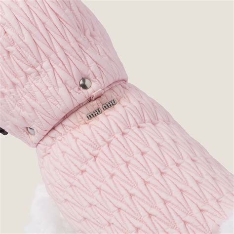 Alabaster Pink Matelassé Fabric Dog Harness 